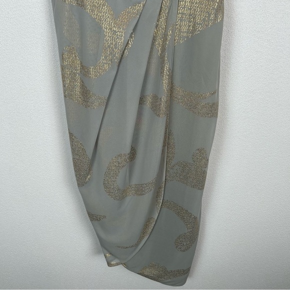 Free People Pretty Tough Venus Draped Metallic Party Dress 2 - Picture 5 of 14